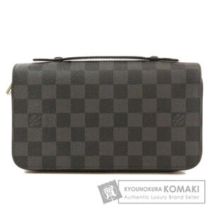 Louis Vuitton Zippy Damier Graphite Black Long Wallet Canvas